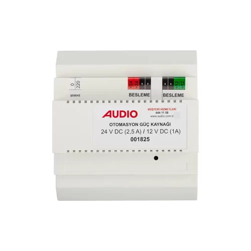 AUDİO 001825 Akıllı Ev Güç Kaynağı (24V DC 2,5A / 12V DC 1A)