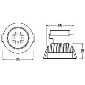 OSRAM - Spot LED ayarlanabilir 6,5W 3000K 230V IP20 1 OSRAM - Spot LED ayarlanabilir 6,5W/3000K 230V IP20