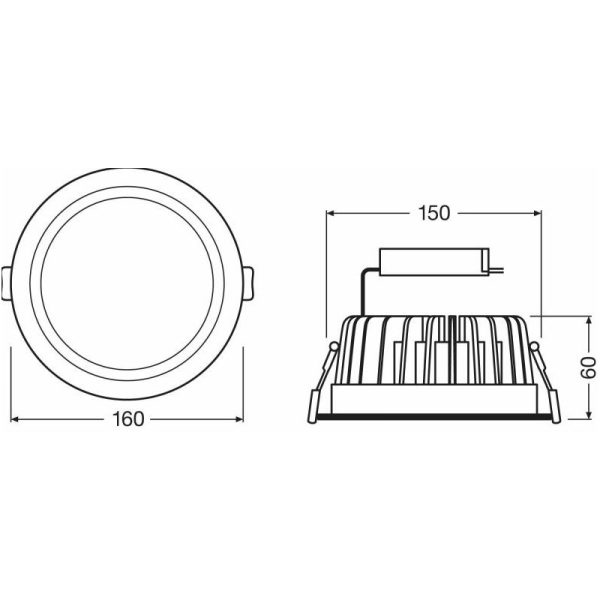 Osram 14W 6500K Downlight Led Armatür 1 OSRAM - LEDVANCE DOWNLIGHT LED 35W 3000K