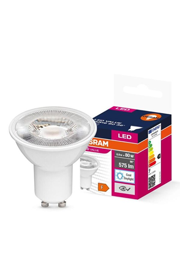 Osram 6,9w 6500k 1 Osram LED Value PAR16 6.9W GU10 LED Ampul 6500K
