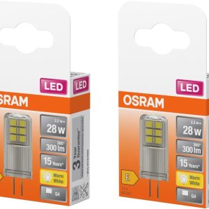 Osram Led Star Ampul Pin Cl 30 2.5W, 2700 Kelvin, Sarı Işık G4 Duy, Sarı [Enerji Sınıfı F] 4058075431997