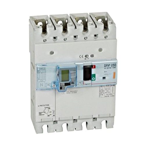 LEGRAND DPX3 250 4P 250A 25KA ENTEGRE KAÇAK AKIM MODÜLLÜ ŞALTER 3245064202299 Legrand DPX3 250 4P 250A 25kA Entegre Kaçak Akım Modüllü Şalter (3245064202299)