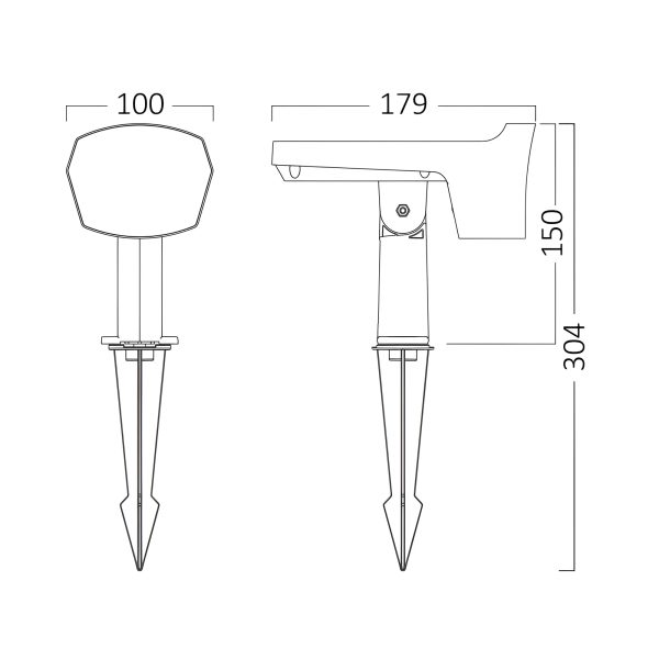 BG36-00582-8 Braytron SPIKE 12W 3000–6500K Solar LED Kazıklı Armatür (BG36-00582)