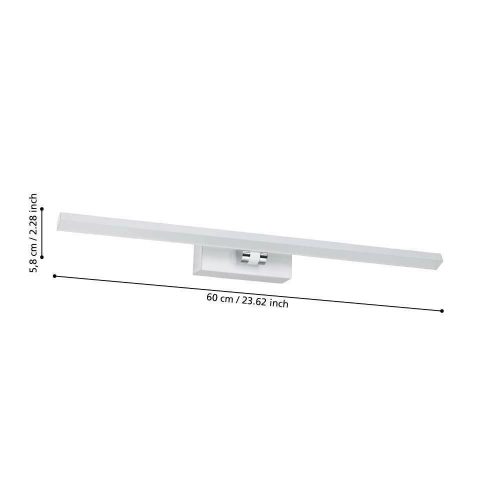 Eglo 900476 VERDELLO Beyaz Krom LED Duvar Aplik IP44 Eglo 900476 Verdello Beyaz LED Duvar Aplik Modern Banyo İçin IP44 Aplik