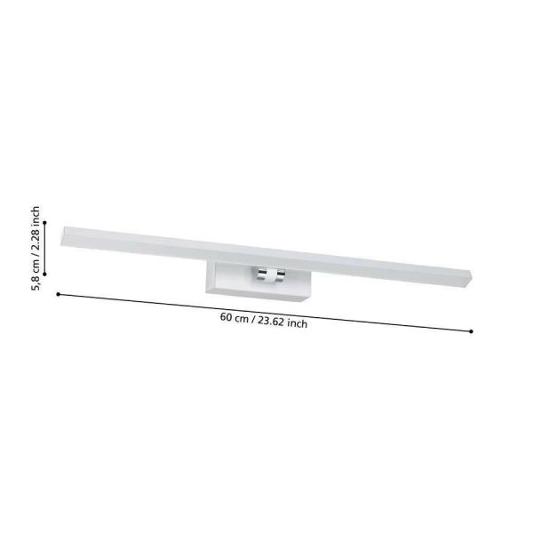 Eglo 900476 VERDELLO Beyaz Krom LED Duvar Aplik IP44 Eglo 900476 Verdello Beyaz LED Duvar Aplik Modern Banyo İçin IP44 Aplik