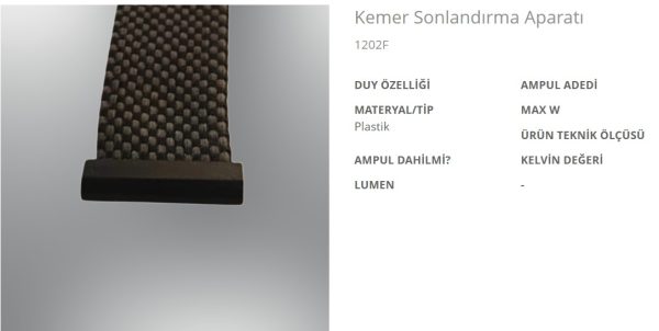 Özcan 1202F Kemer Sonlandırma Aparatı Magnetic Ray Aksesuarı Özcan 1202F Kemer Sonlandırma Aparatı Manyetik Ray Sistem Sonlandırıcı Aksesuar