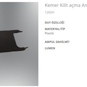 Özcan 1202H Kemer Kilit Açma Anahtarı