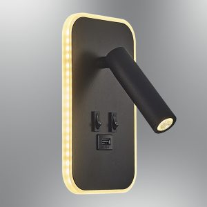 Özcan 2722-19 Aplik Spot USB 13W 3000K Siyah-1 Forlife 1,5W 3200K Ray Spot Magmini Magnet Armatür (FL-6571)