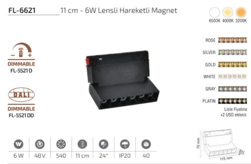 WhatsApp Image 2026-05-06 at 12.54.54 Forlife FL-6621 6W 3200K Lensli Hareketli Magnet LED Armatür (11 cm)