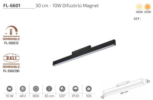 WhatsApp Image 2026-05-07 at 09.25.26 Forlife FL-6601 10W 3200K Opak Difüzörlü Magnet LED Armatür (30 cm)