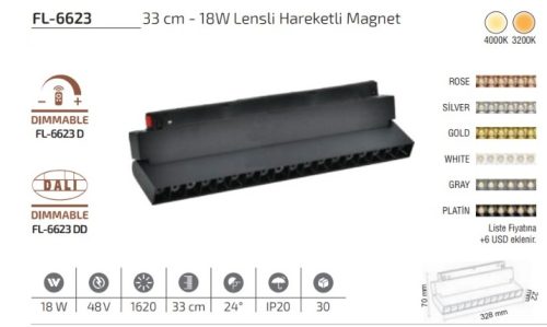 WhatsApp Image 2026-05-09 at 18.55.27 Forlife FL-6623 18W 3200K Lensli Hareketli Magnet LED Armatür (33 cm)