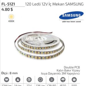 WhatsApp Image 2026-05-13 at 20.56.54 Forlife FL-5121 4000K 120 LED’li 12V Samsung İç Mekan Şerit LED