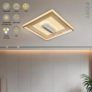www.ozgurenerjielektrik.com.1412-4 Özcan 1412-4 Storm 60x60cm Fanlı LED Armatür (Kumandalı)