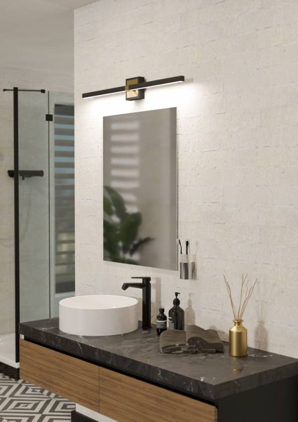 www.ozgurenerjielektrik.com.image_2560 (2) Eglo 900929 PEGUERA Siyah & Fırçalanmış Pirinç LED Duvar Aplik IP44