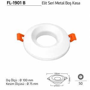 Forlife FL-1901 B beyaz metal sıva altı spot kasa modeli-1 Felis Vehicula