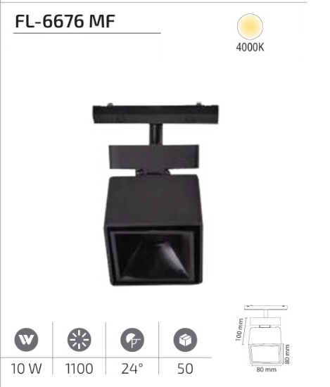 Forlife FL-6676 MF 10W Kare Ray Spot Magfit 4000K