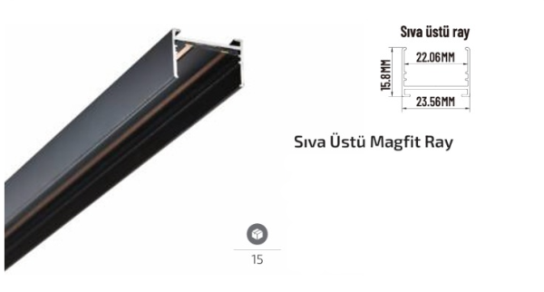 www.ozgurenerjielektrik.com.FL-6263 Forlife FL-6263 Sıva Üstü Magfit Ray 3 Metre
