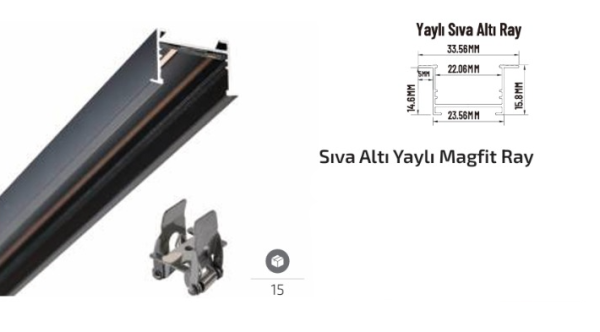 www.ozgurenerjielektrik.com.fl-6273 Forlife FL-6273 Sıva Altı Yaylı Magfit Ray 3 Metre
