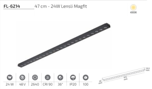 www.ozgurenerjielektrikcom.FL-6214-4k Forlife FL-6214 24W Lensli Magfit Spot 4000K