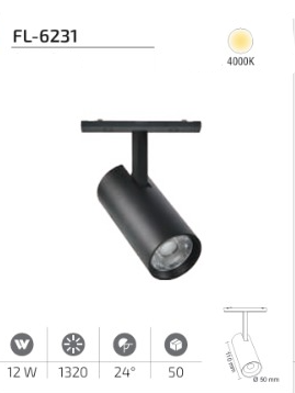 www.ozgurenerjielektrikcom.FL-6231-4k Forlife FL-6231 12W Ray Spot Magfit 4000K
