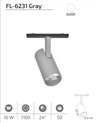 www.ozgurenerjielektrikcom.FL-6231g-6k Forlife FL-6231 Gray Ray Spot Magfit 6500K