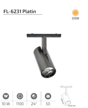 www.ozgurenerjielektrikcom.FL-6231p-3k Forlife FL-6231 Platin 10W Ray Spot Magfit 3200K