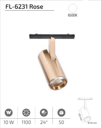 Forlife FL-6231 Rose 10W Ray Spot Magfit 6500K
