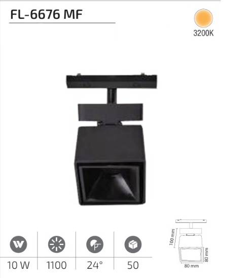 Forlife FL-6676 MF 10W Kare Ray Spot Magfit 3200K